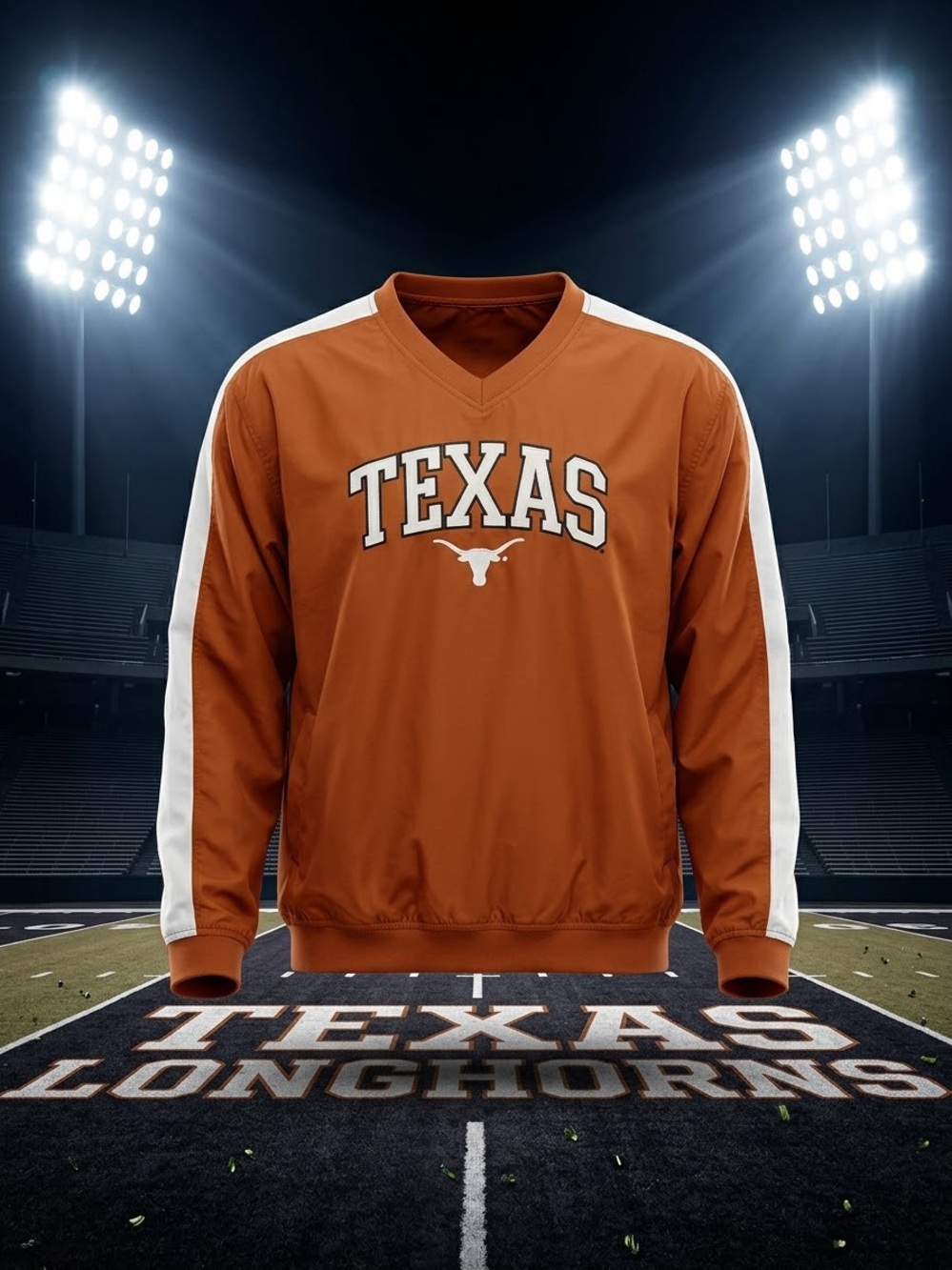 Texas Longhorns Knights Apparel 2XL Pullover Windbreaker Jacket Burnt Orange UT